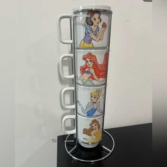 Disney Princess stackable mugs and holder - Picture 3 of 7